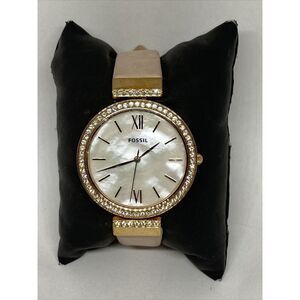 Fossil Madeline ES4537 Women Blush Leather Analog Dial Quartz Wrist Watch JK884